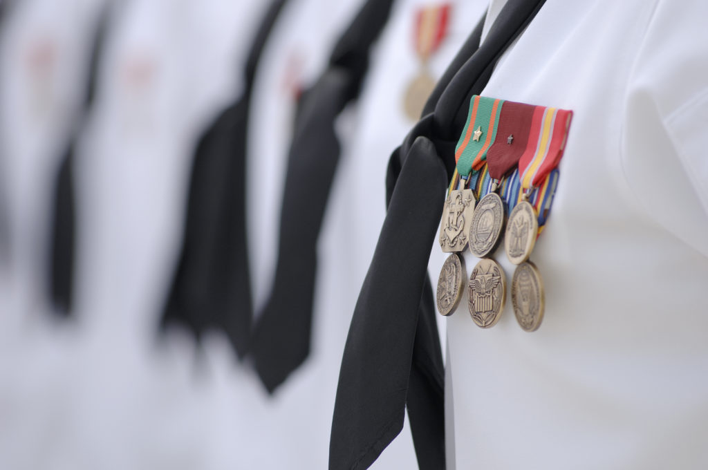 Medals on Naval Seaman.